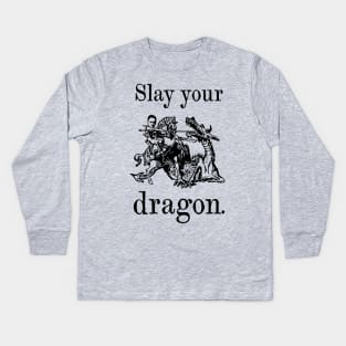 Jordan Peterson "Slay Your Dragon" Kids Long Sleeve T-Shirt